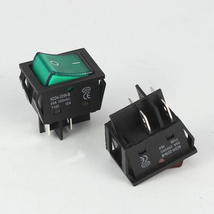 Spst on off T105 3 Pin Kcd3 En Rocker Switch with DOT Illuminated